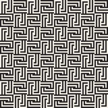 Seamless Vector Pattern. Abstract Geometric Background. Linear Grid Structure. Stock Illustration