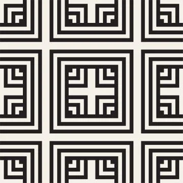 Seamless Vector Pattern. Abstract Geometric Background. Linear Grid Structure. Stock Illustration