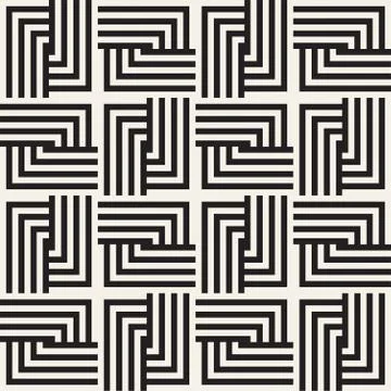 Seamless Vector Pattern. Abstract Geometric Background. Linear Grid Structure. Illustrazione stock