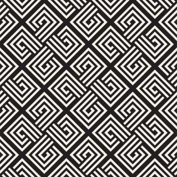 Seamless Vector Pattern. Abstract Geometric Background. Linear Grid Structure Stock Illustration