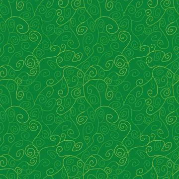 Seamless vector pattern with abstract green vines Stock Illustration