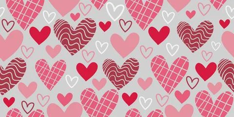 Seamless vector pattern with abstract hearts 스톡 일러스트
