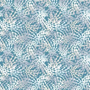 Seamless vector pattern with abstract orgainc shapes in greyish colors Stock Illustration