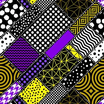 Seamless vector pattern. Abstract square texture Stock Illustration