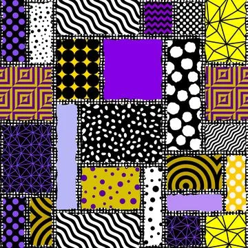 Seamless vector pattern. Abstract square texture. Violet geometric Stock Illustration