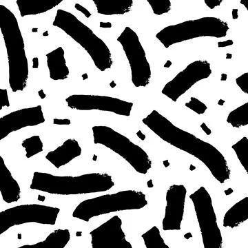 Seamless vector pattern of abstract undetermined lines, brush stroke and shap Stock Illustration