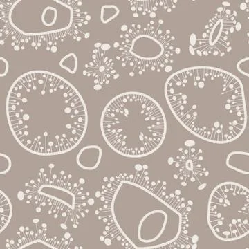 Seamless vector pattern of amoebae Stock Illustration