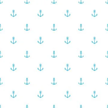Seamless vector pattern with anchors. Illustrazione stock
