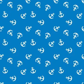 Seamless vector pattern with anchors. vector wallpaper, background textures. Illustrazione stock