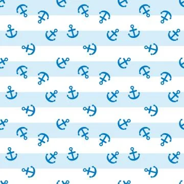 Seamless vector pattern with anchors. vector wallpaper, background textures. Stockillustratie
