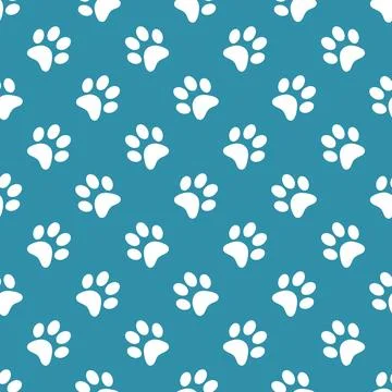 Seamless vector pattern animal footprint. Illustrazione stock