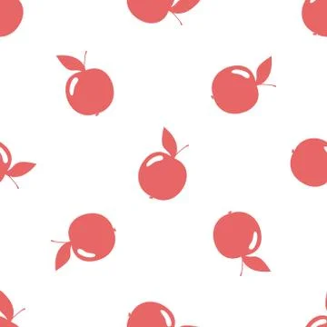Seamless vector pattern with  apples Stock Illustration