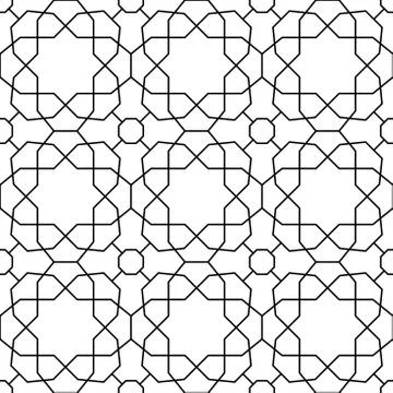 Seamless Vector Pattern in Arabian Style Stock Illustration