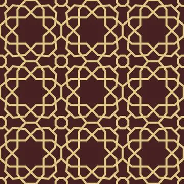 Seamless Vector Pattern in Arabian Style Stock Illustration