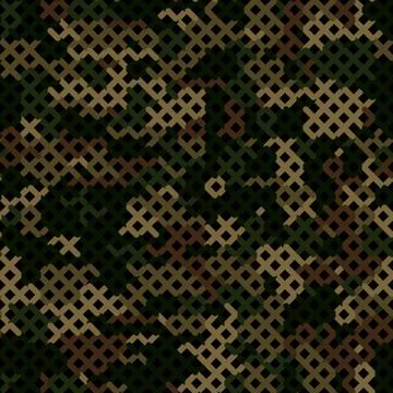 Seamless vector pattern for army fabric and design. Modern spotted desert print Stock Illustration