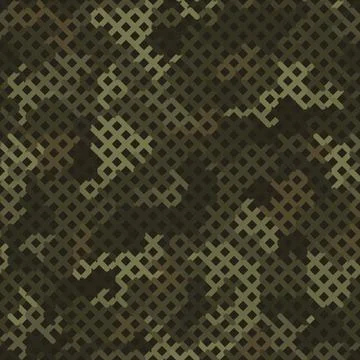 Seamless vector pattern for army fabric and design. Modern spotted forest print Stock Illustration