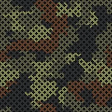 Seamless vector pattern for army fabric and design. Modern spotted forest print Иллюстрация