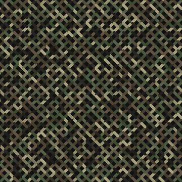 Seamless vector pattern for army fabric and design. Modern spotted forest print Illustrazione stock