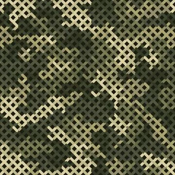Seamless vector pattern for army fabric and design. Modern spotted forest print Illustrazione stock
