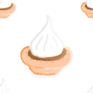 Seamless vector pattern of autumn halloween elements. Stock Illustration