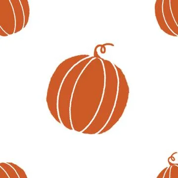 Seamless vector pattern of autumn halloween elements. Stock Illustration