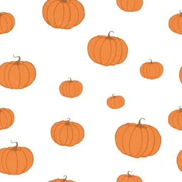 Seamless vector pattern of autumn halloween elements. Stock Illustration