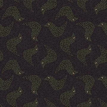 Seamless vector pattern background with bird shapes drawnwith little dots Illustrazione stock