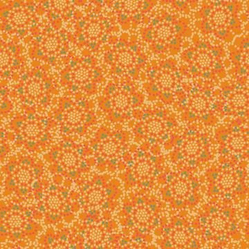 Seamless vector pattern background with floral shapes made with dots Illustrazione stock