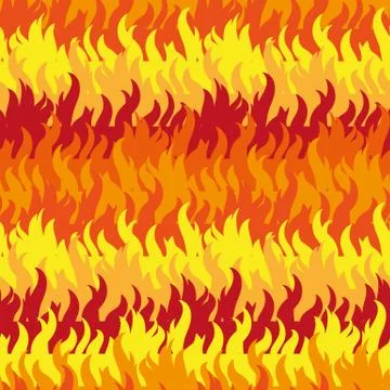 Seamless vector pattern background with stripes of flames Stock Illustration