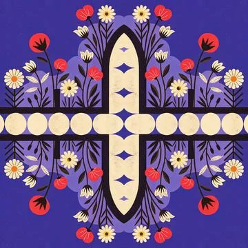 Seamless vector pattern. background texture in geometric ornamental style. Stock Illustration