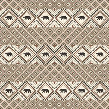 Seamless vector pattern. background texture in geometric ornamental style. Stock Illustration