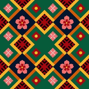 Seamless vector pattern. background texture in geometric ornamental style. Illustrazione stock