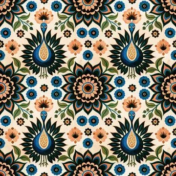 Seamless vector pattern. background texture in geometric ornamental style. Stock Illustration