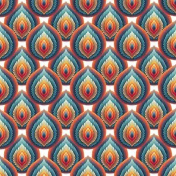 Seamless vector pattern. background texture in geometric ornamental style. Stock Illustration