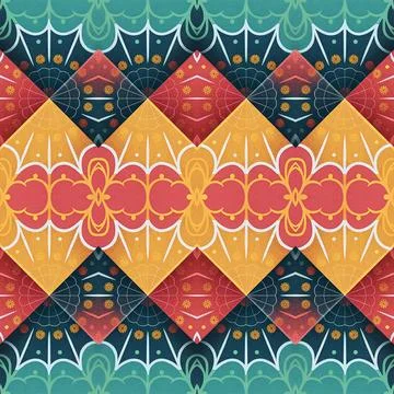 Seamless vector pattern. background texture in geometric ornamental style. Stock Illustration