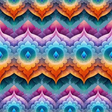 Seamless vector pattern. background texture in geometric ornamental style. Stock Illustration