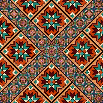 Seamless vector pattern. background texture in geometric ornamental style. Stock Photos