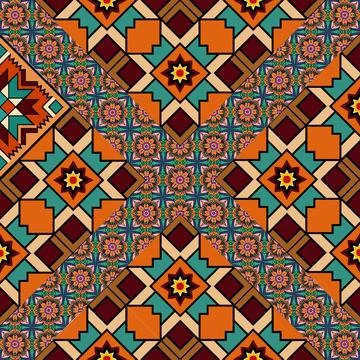 Seamless vector pattern. background texture in geometric ornamental style. Foto stock