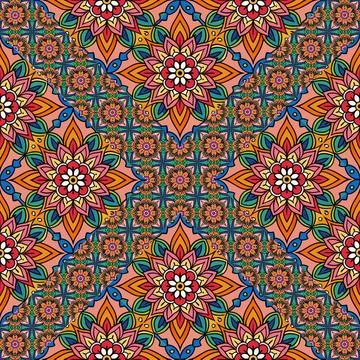 Seamless vector pattern. background texture in geometric ornamental style. Stock Photos