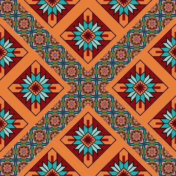 Seamless vector pattern. background texture in geometric ornamental style. Stock Photos