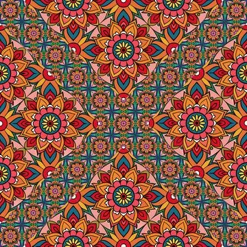Seamless vector pattern. background texture in geometric ornamental style. Foto stock