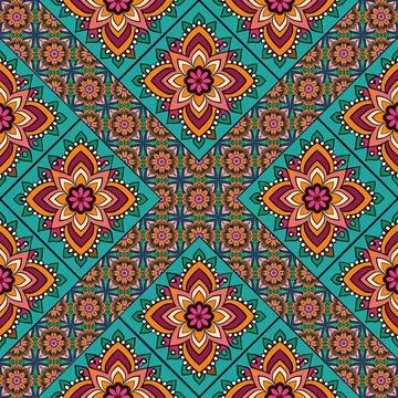 Seamless vector pattern. background texture in geometric ornamental style. Stock Photos