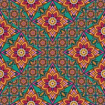 Seamless vector pattern. background texture in geometric ornamental style. Foto stock