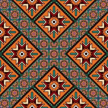 Seamless vector pattern. background texture in geometric ornamental style. Stock Photos