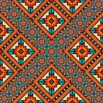 Seamless vector pattern. background texture in geometric ornamental style. Stock Photos