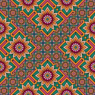 Seamless vector pattern. background texture in geometric ornamental style. Stock Photos