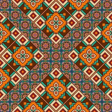 Seamless vector pattern. background texture in geometric ornamental style. Stock Photos