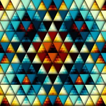 Seamless vector pattern background of a triangles. Illustrazione stock