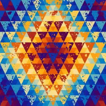 Seamless vector pattern background of a triangles. Illustrazione stock