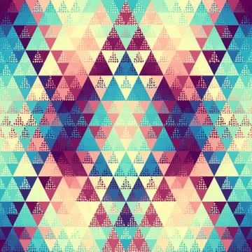Seamless vector pattern background of a triangles. Stock Illustration
